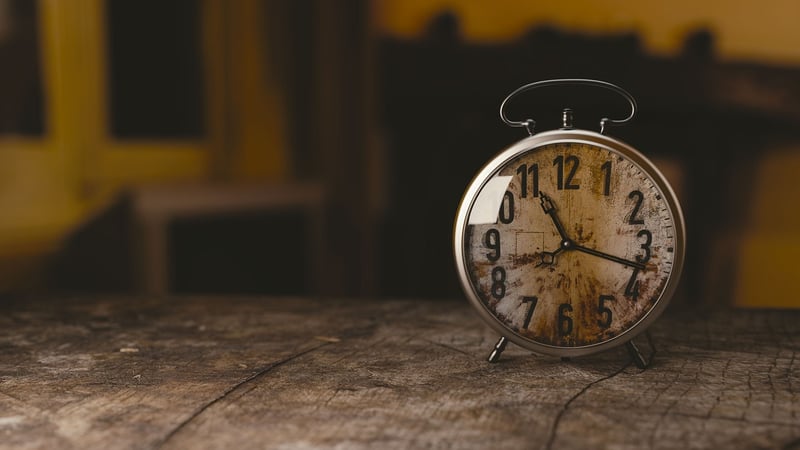 Clock illustrating time travel